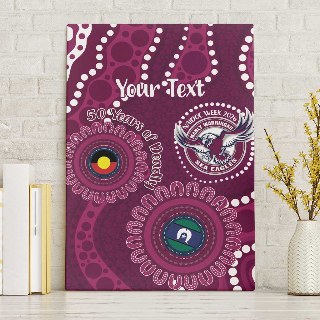 Sea Eagles NAIDOC Week 2026 Personalised Canvas Wall Art 50 Years of Deadly Aboriginal Art