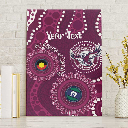 Sea Eagles NAIDOC Week 2026 Personalised Canvas Wall Art 50 Years of Deadly Aboriginal Art