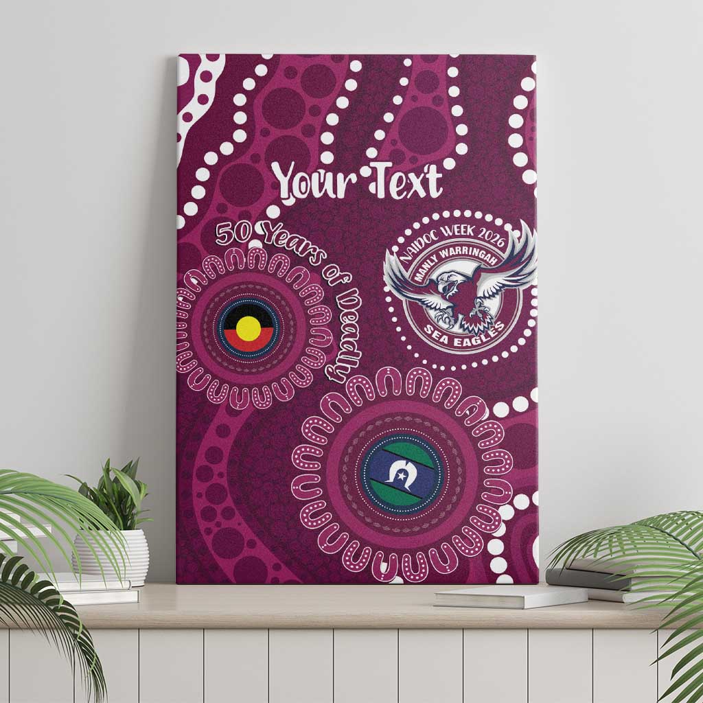Sea Eagles NAIDOC Week 2026 Personalised Canvas Wall Art 50 Years of Deadly Aboriginal Art