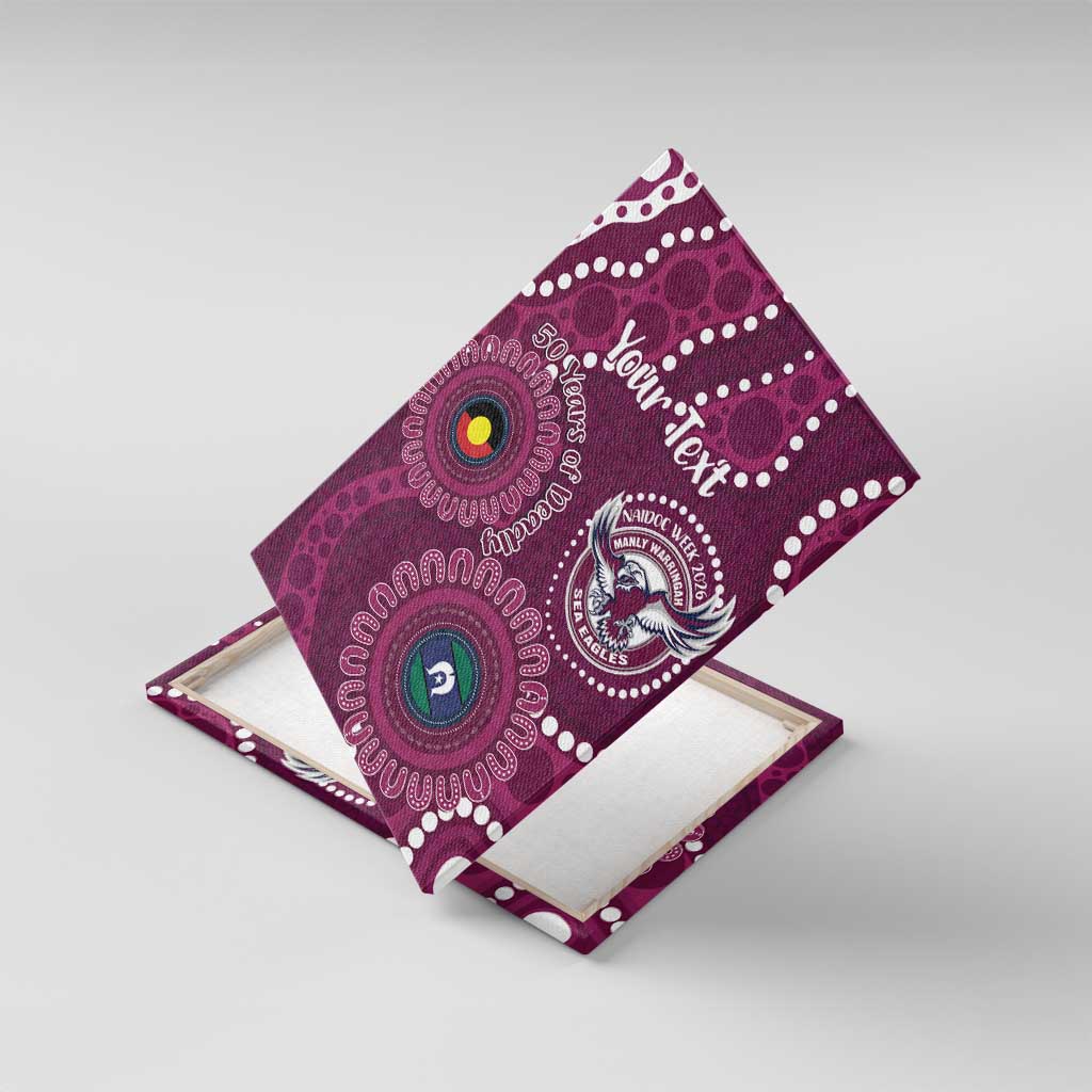 Sea Eagles NAIDOC Week 2026 Personalised Canvas Wall Art 50 Years of Deadly Aboriginal Art
