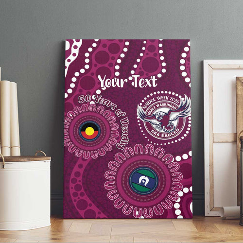Sea Eagles NAIDOC Week 2026 Personalised Canvas Wall Art 50 Years of Deadly Aboriginal Art