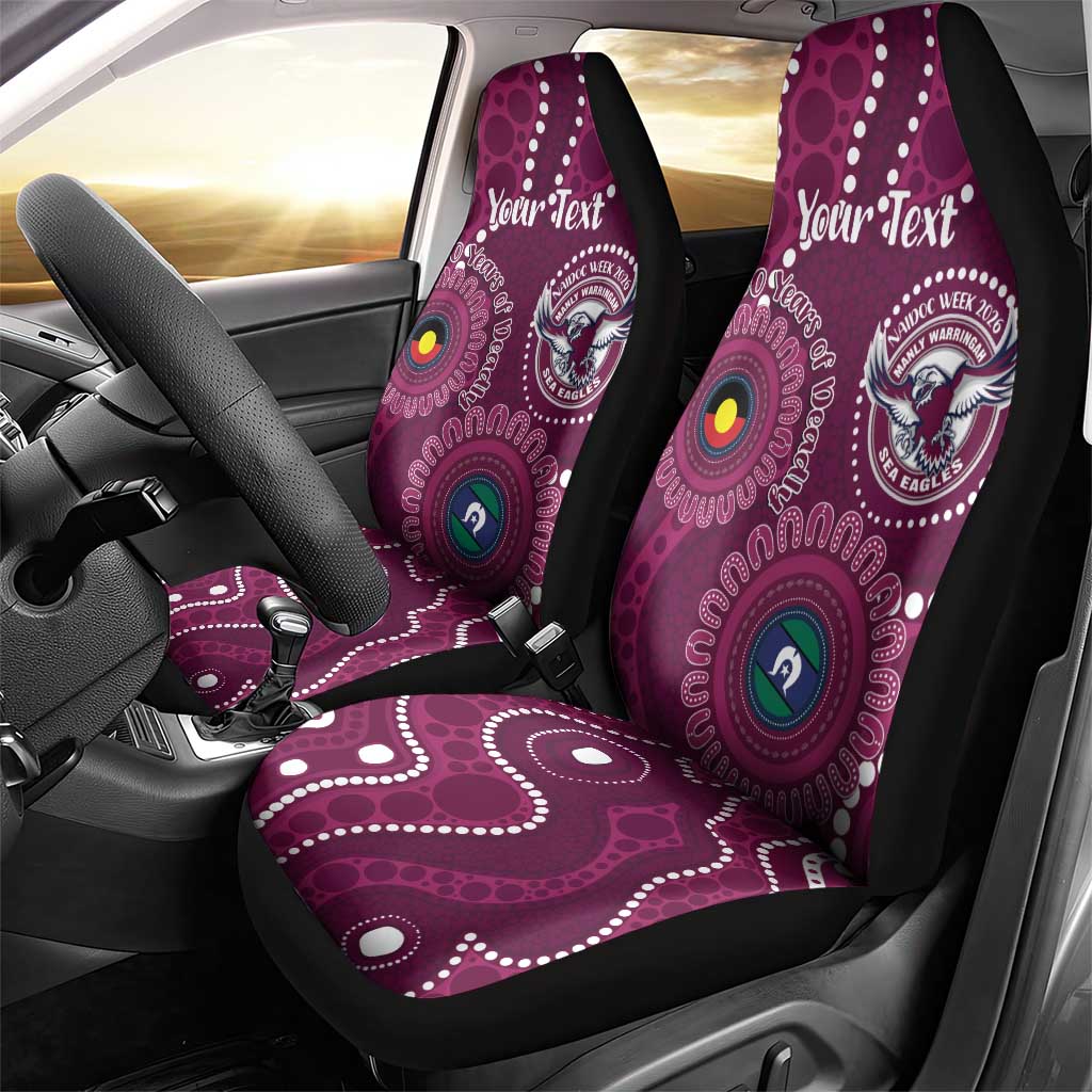 Sea Eagles NAIDOC Week 2026 Personalised Car Seat Cover 50 Years of Deadly Aboriginal Art
