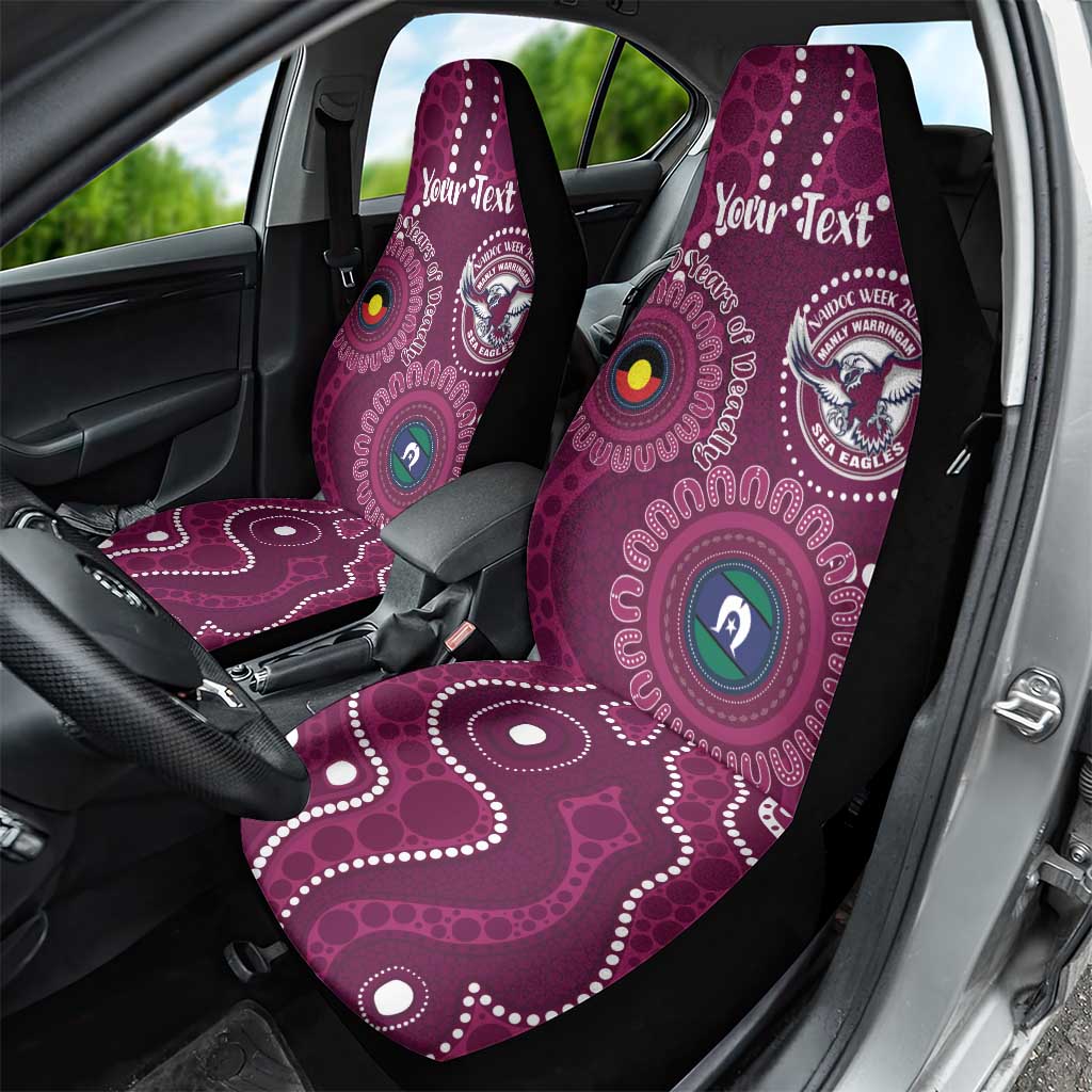 Sea Eagles NAIDOC Week 2026 Personalised Car Seat Cover 50 Years of Deadly Aboriginal Art