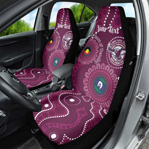 Sea Eagles NAIDOC Week 2026 Personalised Car Seat Cover 50 Years of Deadly Aboriginal Art