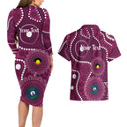 Sea Eagles NAIDOC Week 2026 Personalised Couples Matching Long Sleeve Bodycon Dress and Hawaiian Shirt 50 Years of Deadly Aboriginal Art
