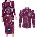 Sea Eagles NAIDOC Week 2026 Personalised Couples Matching Long Sleeve Bodycon Dress and Long Sleeve Button Shirt 50 Years of Deadly Aboriginal Art