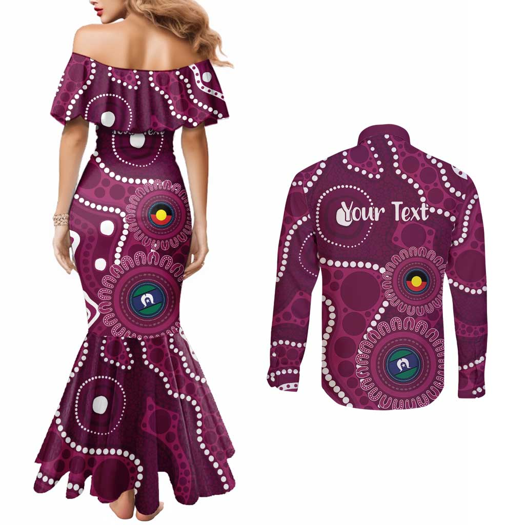 Sea Eagles NAIDOC Week 2026 Personalised Couples Matching Mermaid Dress and Long Sleeve Button Shirt 50 Years of Deadly Aboriginal Art