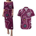Sea Eagles NAIDOC Week 2026 Personalised Couples Matching Puletasi and Hawaiian Shirt 50 Years of Deadly Aboriginal Art