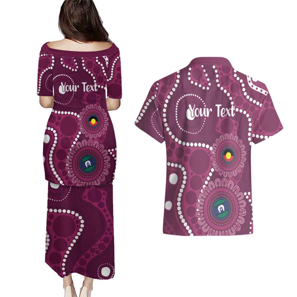 Sea Eagles NAIDOC Week 2026 Personalised Couples Matching Puletasi and Hawaiian Shirt 50 Years of Deadly Aboriginal Art