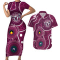 Sea Eagles NAIDOC Week 2026 Personalised Couples Matching Short Sleeve Bodycon Dress and Hawaiian Shirt 50 Years of Deadly Aboriginal Art