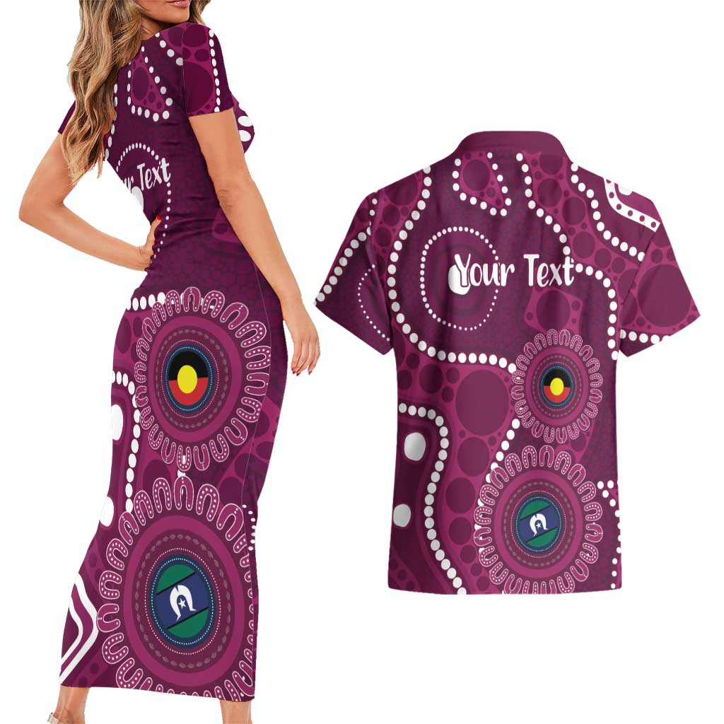 Sea Eagles NAIDOC Week 2026 Personalised Couples Matching Short Sleeve Bodycon Dress and Hawaiian Shirt 50 Years of Deadly Aboriginal Art