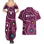 Sea Eagles NAIDOC Week 2026 Personalised Couples Matching Summer Maxi Dress and Hawaiian Shirt 50 Years of Deadly Aboriginal Art