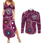 Sea Eagles NAIDOC Week 2026 Personalised Couples Matching Summer Maxi Dress and Long Sleeve Button Shirt 50 Years of Deadly Aboriginal Art