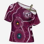 Sea Eagles NAIDOC Week 2026 Personalised Cross Shoulder Shirt 50 Years of Deadly Aboriginal Art