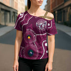 Sea Eagles NAIDOC Week 2026 Personalised Cross Shoulder Shirt 50 Years of Deadly Aboriginal Art