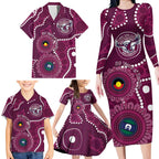 Sea Eagles NAIDOC Week 2026 Personalised Family Matching Long Sleeve Bodycon Dress and Hawaiian Shirt 50 Years of Deadly Aboriginal Art
