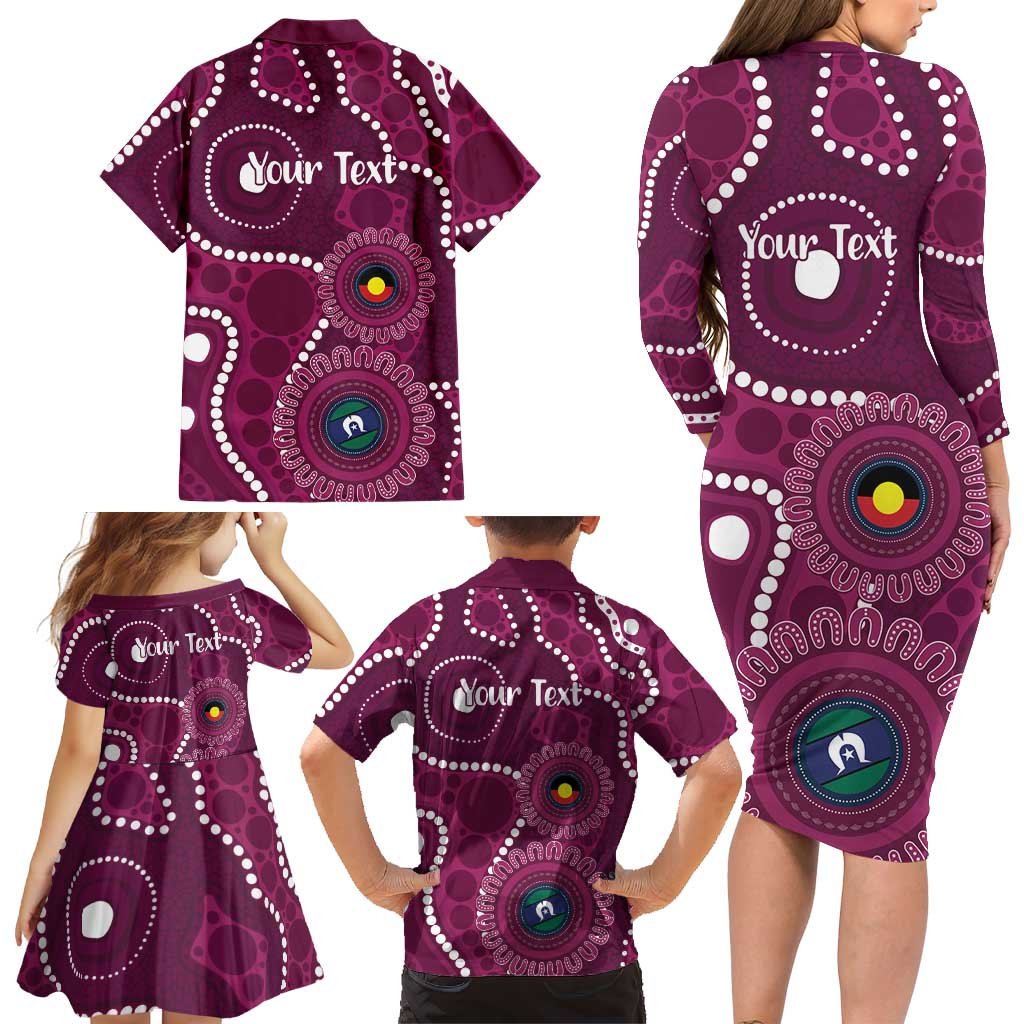 Sea Eagles NAIDOC Week 2026 Personalised Family Matching Long Sleeve Bodycon Dress and Hawaiian Shirt 50 Years of Deadly Aboriginal Art
