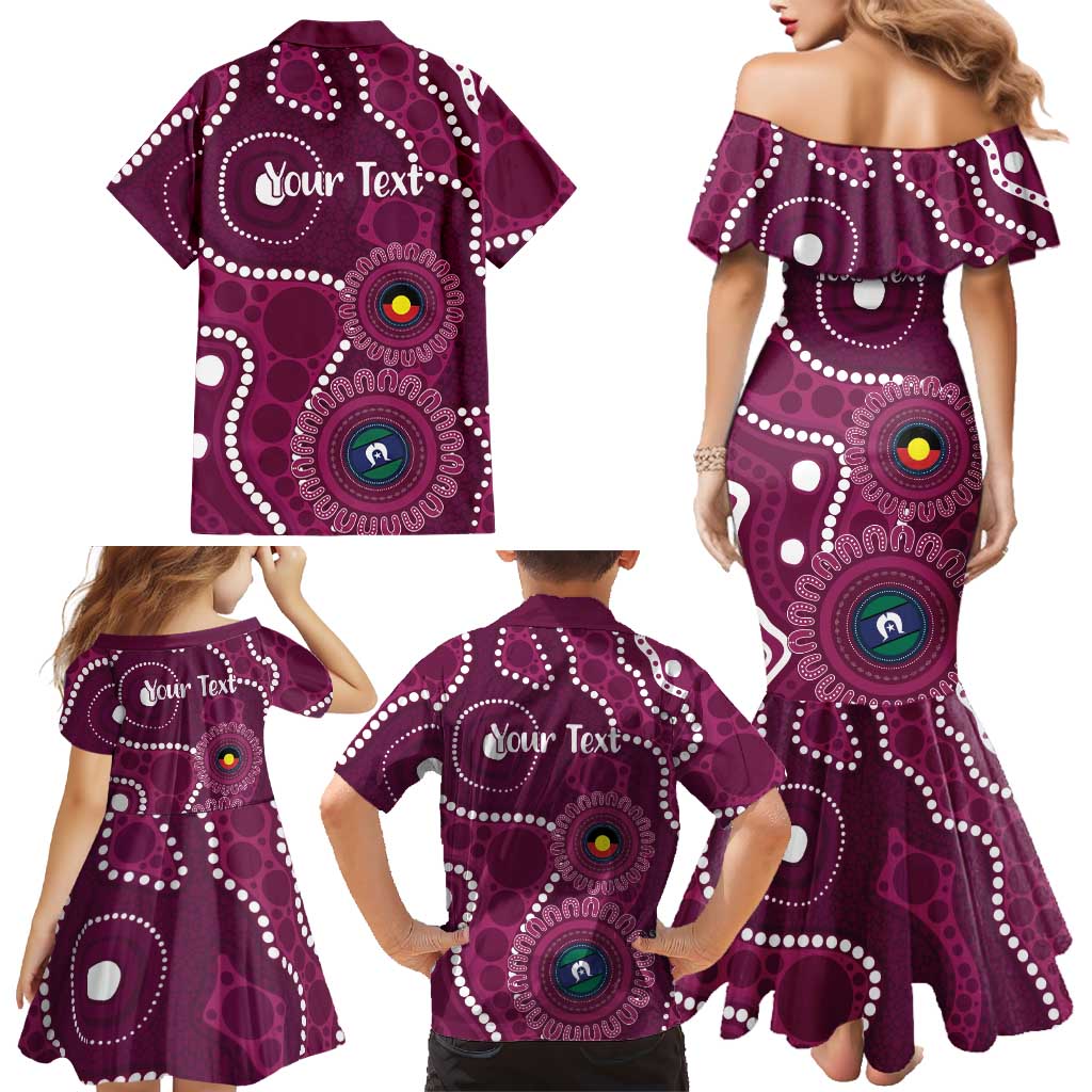 Sea Eagles NAIDOC Week 2026 Personalised Family Matching Mermaid Dress and Hawaiian Shirt 50 Years of Deadly Aboriginal Art