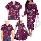 Sea Eagles NAIDOC Week 2026 Personalised Family Matching Off The Shoulder Long Sleeve Dress and Hawaiian Shirt 50 Years of Deadly Aboriginal Art