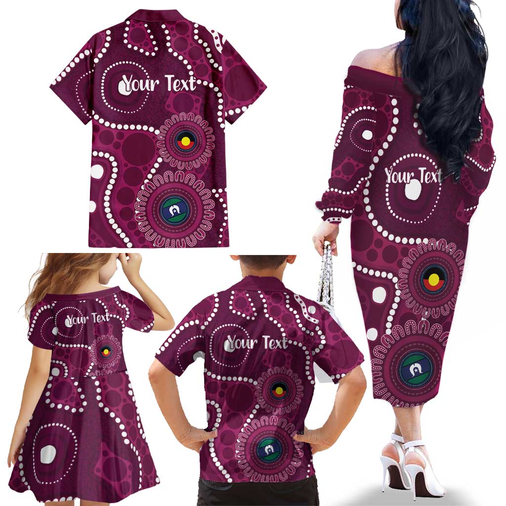 Sea Eagles NAIDOC Week 2026 Personalised Family Matching Off The Shoulder Long Sleeve Dress and Hawaiian Shirt 50 Years of Deadly Aboriginal Art