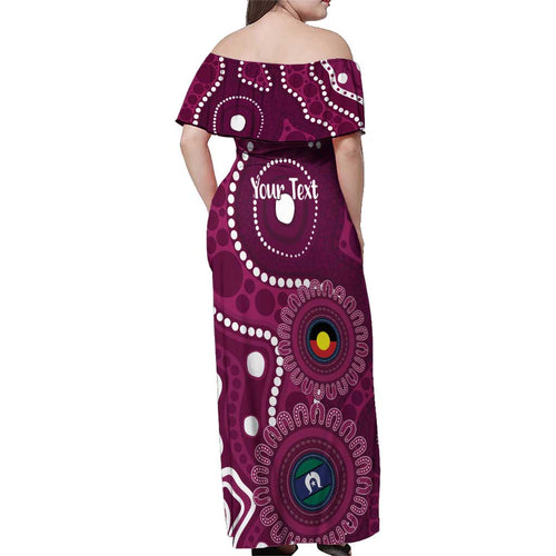 Sea Eagles NAIDOC Week 2026 Personalised Family Matching Off Shoulder Maxi Dress and Hawaiian Shirt 50 Years of Deadly Aboriginal Art