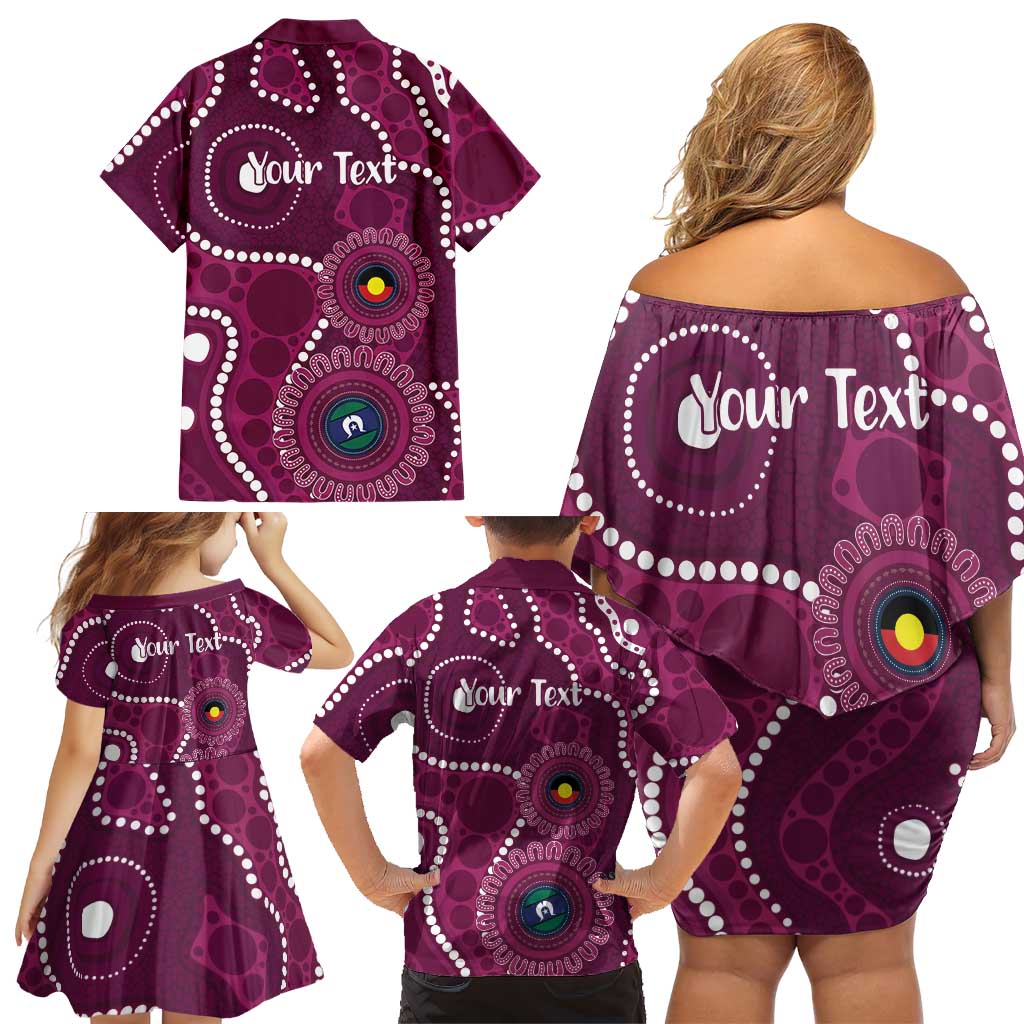 Sea Eagles NAIDOC Week 2026 Personalised Family Matching Off Shoulder Short Dress and Hawaiian Shirt 50 Years of Deadly Aboriginal Art