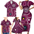 Sea Eagles NAIDOC Week 2026 Personalised Family Matching Short Sleeve Bodycon Dress and Hawaiian Shirt 50 Years of Deadly Aboriginal Art