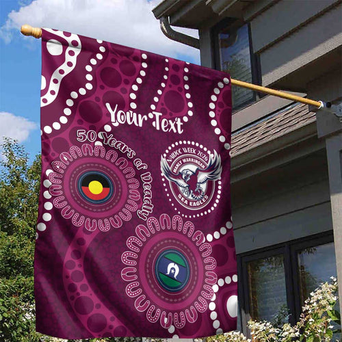 Sea Eagles NAIDOC Week 2026 Personalised Garden Flag 50 Years of Deadly Aboriginal Art