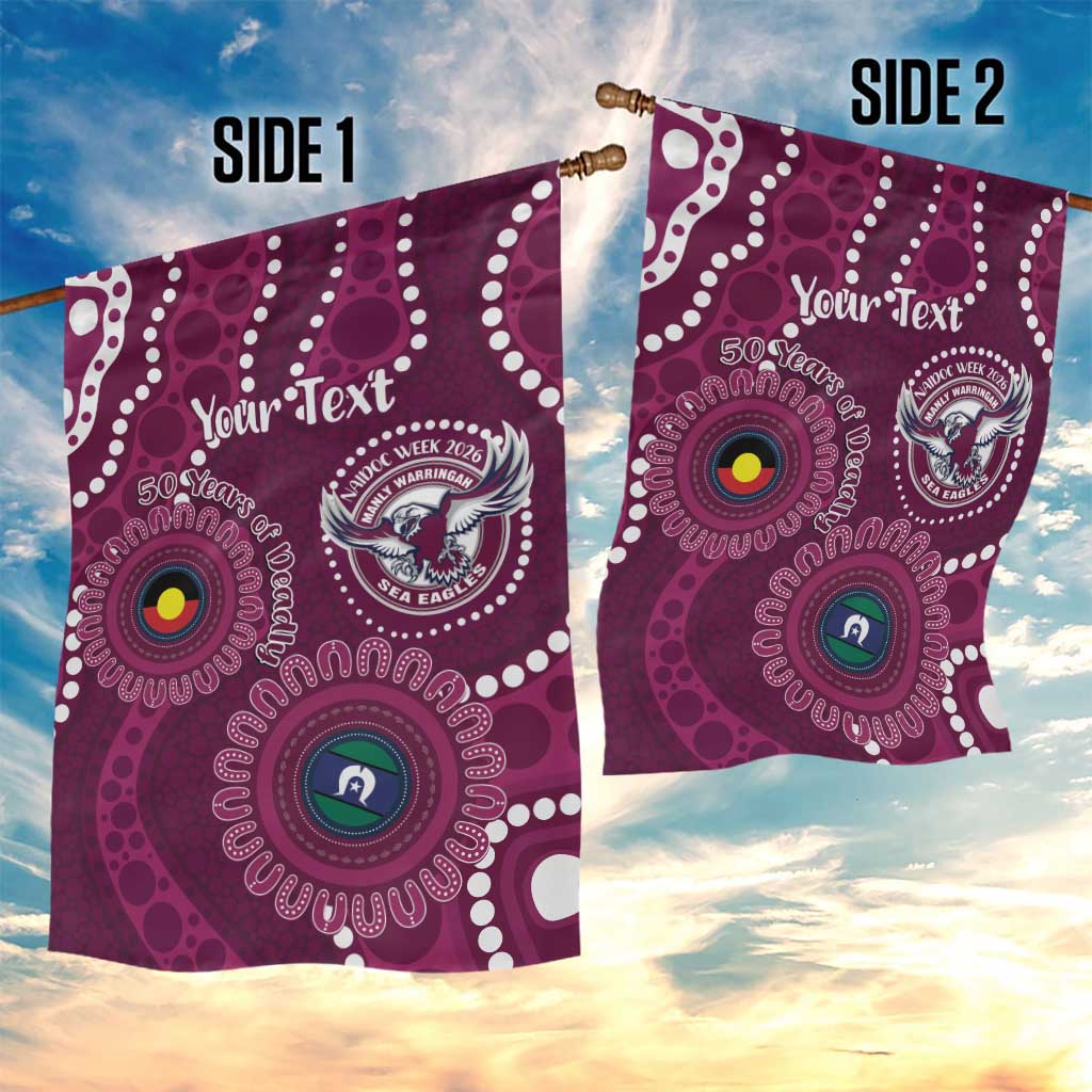 Sea Eagles NAIDOC Week 2026 Personalised Garden Flag 50 Years of Deadly Aboriginal Art