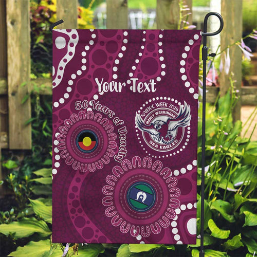 Sea Eagles NAIDOC Week 2026 Personalised Garden Flag 50 Years of Deadly Aboriginal Art