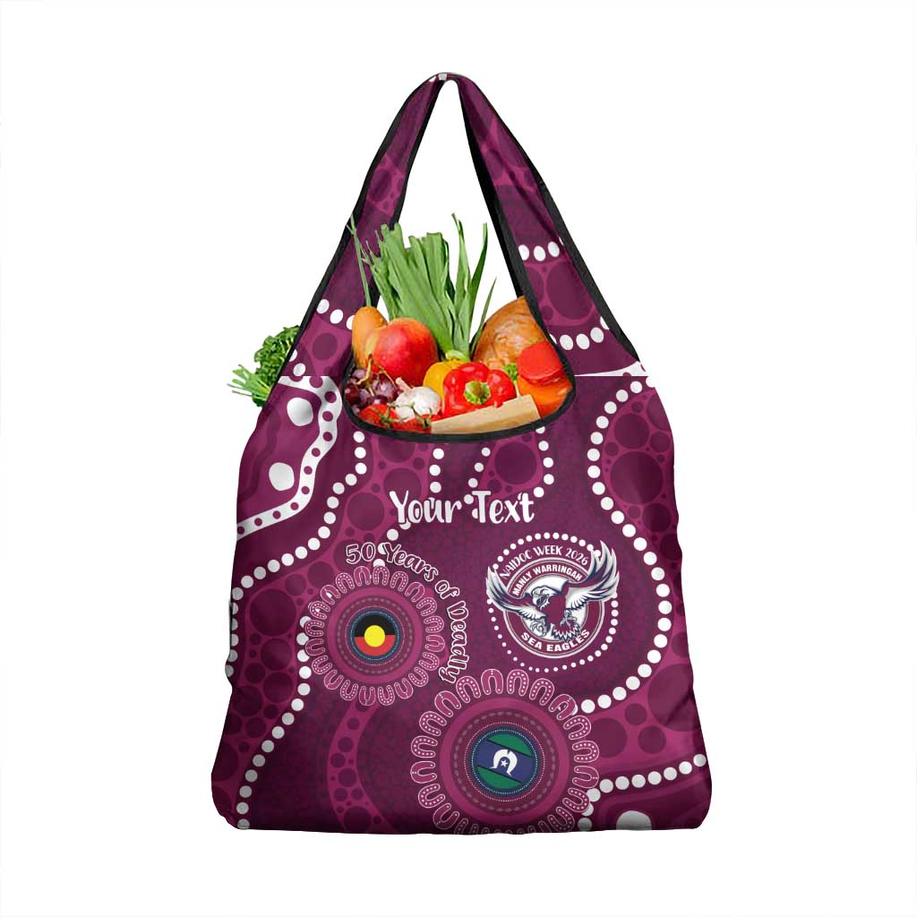 Sea Eagles NAIDOC Week 2026 Personalised Grocery Bag 50 Years of Deadly Aboriginal Art
