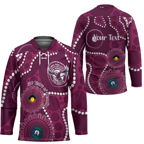 Sea Eagles NAIDOC Week 2026 Personalised Hockey Jersey 50 Years of Deadly Aboriginal Art