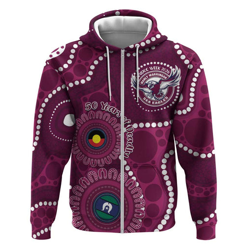 Sea Eagles NAIDOC Week 2026 Personalised Hoodie 50 Years of Deadly Aboriginal Art