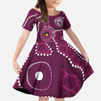 Sea Eagles NAIDOC Week 2026 Personalised Kid Short Sleeve Dress 50 Years of Deadly Aboriginal Art