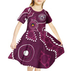 Sea Eagles NAIDOC Week 2026 Personalised Kid Short Sleeve Dress 50 Years of Deadly Aboriginal Art