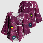 Sea Eagles NAIDOC Week 2026 Personalised Kimono Sleeve Blouse 50 Years of Deadly Aboriginal Art