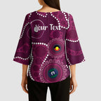 Sea Eagles NAIDOC Week 2026 Personalised Kimono Sleeve Blouse 50 Years of Deadly Aboriginal Art