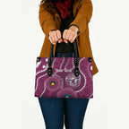 Sea Eagles NAIDOC Week 2026 Personalised Leather Bag 50 Years of Deadly Aboriginal Art