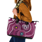 Sea Eagles NAIDOC Week 2026 Personalised Leather Tote Bag 50 Years of Deadly Aboriginal Art