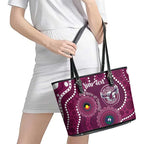 Sea Eagles NAIDOC Week 2026 Personalised Leather Tote Bag 50 Years of Deadly Aboriginal Art