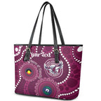 Sea Eagles NAIDOC Week 2026 Personalised Leather Tote Bag 50 Years of Deadly Aboriginal Art