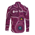 Sea Eagles NAIDOC Week 2026 Personalised Long Sleeve Button Shirt 50 Years of Deadly Aboriginal Art