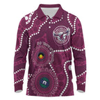 Sea Eagles NAIDOC Week 2026 Personalised Long Sleeve Polo Shirt 50 Years of Deadly Aboriginal Art