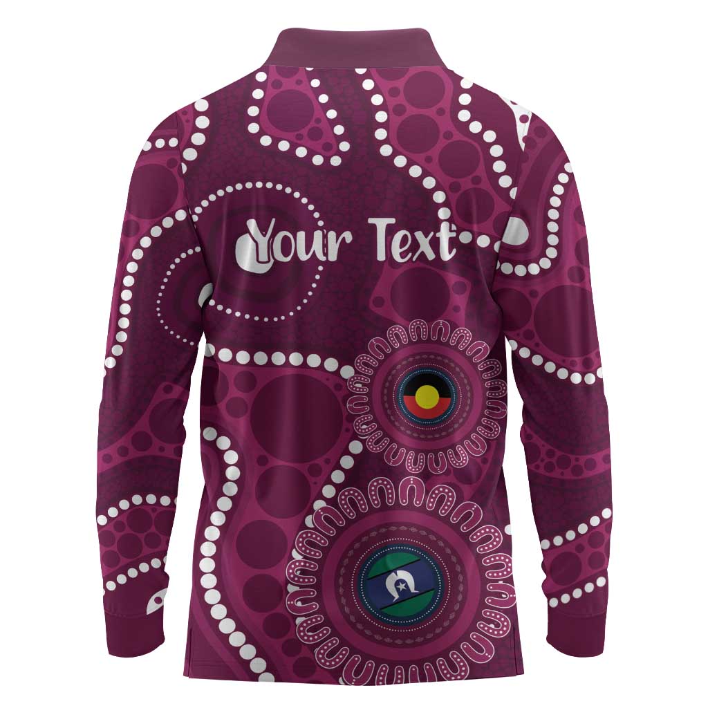 Sea Eagles NAIDOC Week 2026 Personalised Long Sleeve Polo Shirt 50 Years of Deadly Aboriginal Art