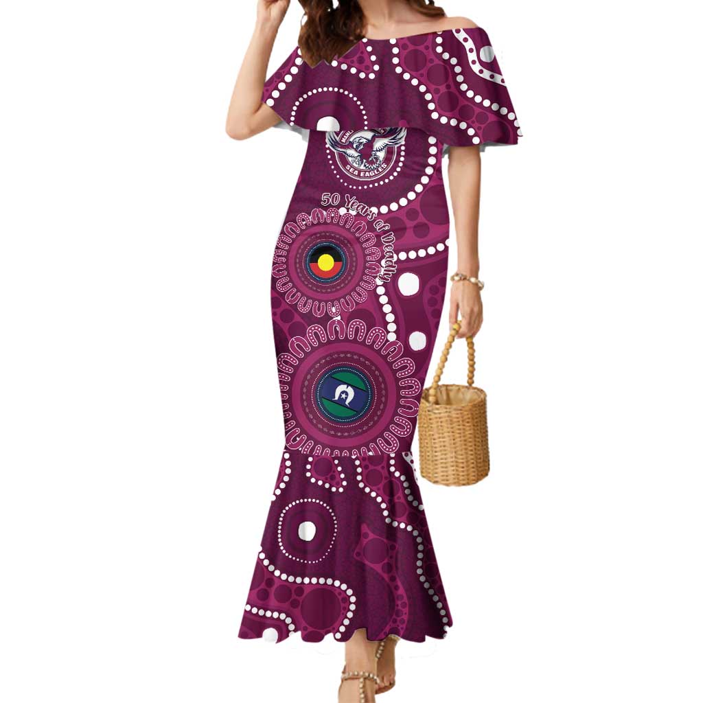 Sea Eagles NAIDOC Week 2026 Personalised Mermaid Dress 50 Years of Deadly Aboriginal Art