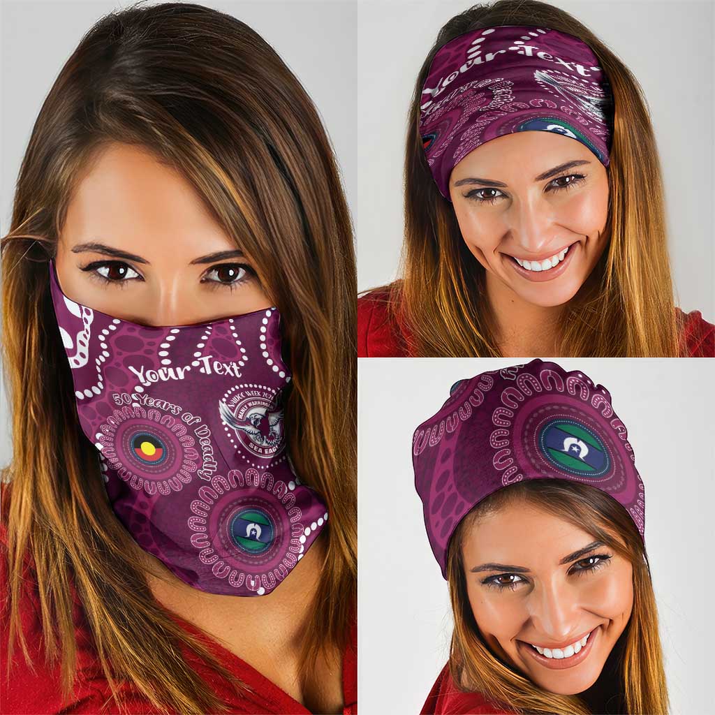 Sea Eagles NAIDOC Week 2026 Personalised Neck Gaiter 50 Years of Deadly Aboriginal Art