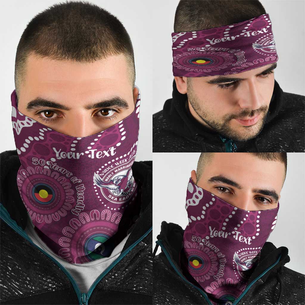 Sea Eagles NAIDOC Week 2026 Personalised Neck Gaiter 50 Years of Deadly Aboriginal Art