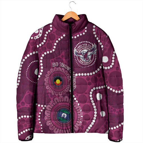 Sea Eagles NAIDOC Week 2026 Personalised Padded Jacket 50 Years of Deadly Aboriginal Art