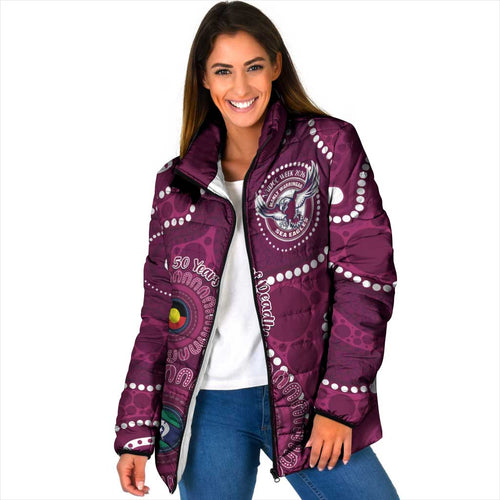 Sea Eagles NAIDOC Week 2026 Personalised Padded Jacket 50 Years of Deadly Aboriginal Art