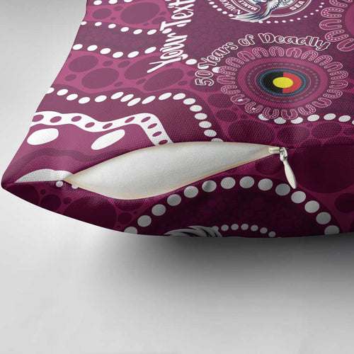 Sea Eagles NAIDOC Week 2026 Personalised Pillow Cover 50 Years of Deadly Aboriginal Art
